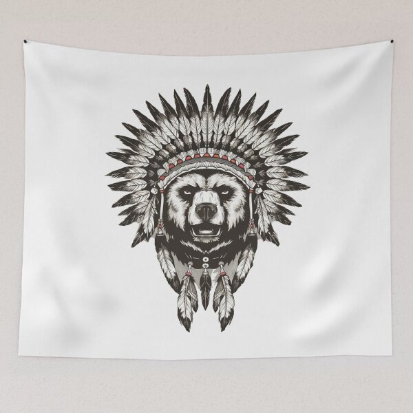 Item preview, Native American Bear Feather Headdress  designed and sold by Smix Pixels.