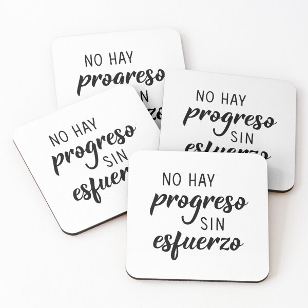 Item preview, No hay progreso sin esfuerzo. No progress without effort - in Spanish. designed and sold by pidzam4e.