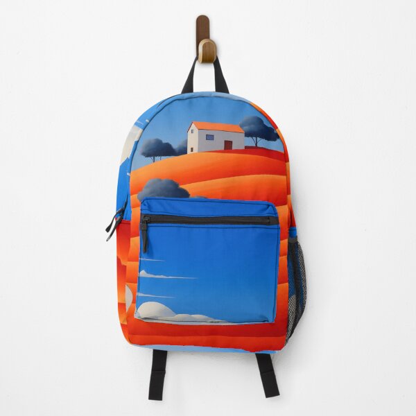 Item preview, Hillside Haven Amidst Orange Fields designed and sold by unimuse.