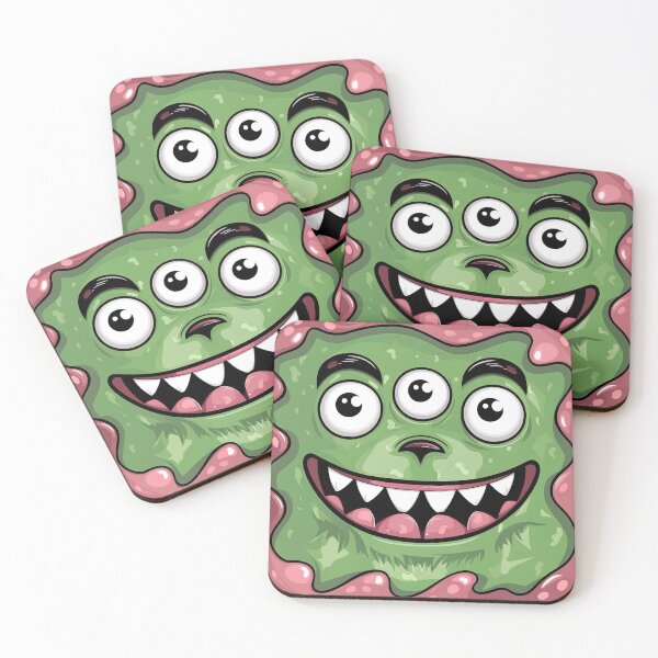 Item preview, Colorful Funny Creepy Monster Face designed and sold by SpookshowDesign.