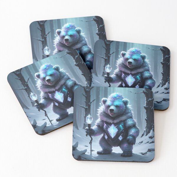 Item preview, Magical Snow Bear Guardian in the Forest | ai art designed and sold by marjessas-world.