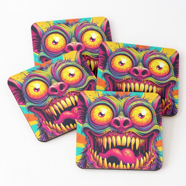 Item preview, Horror Rat Colorful Funny Creepy Monster Face designed and sold by SpookshowDesign.