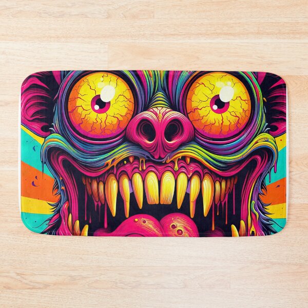 Item preview, Horror Rat Colorful Funny Creepy Monster Face designed and sold by SpookshowDesign.
