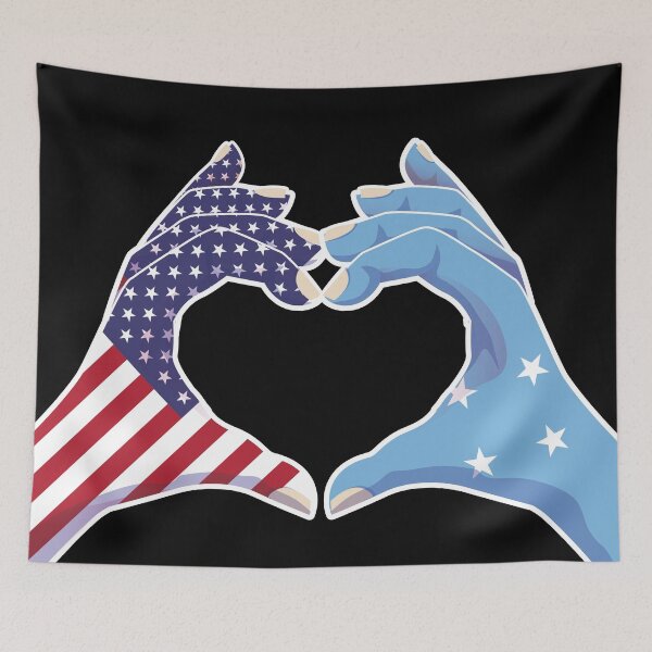 Item preview, Micronesia Micronesian USA United States American America Love Heart Peace designed and sold by FlagX.