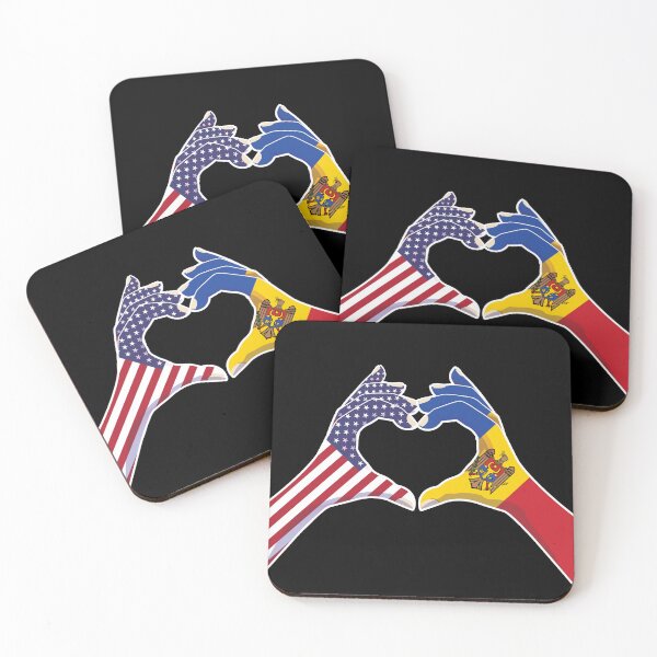 Item preview, Moldova Moldovan USA United States American America Love Heart Peace designed and sold by FlagX.