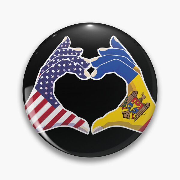 Item preview, Moldova Moldovan USA United States American America Love Heart Peace designed and sold by FlagX.