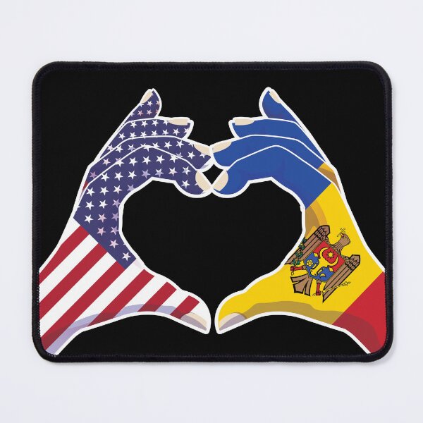 Item preview, Moldova Moldovan USA United States American America Love Heart Peace designed and sold by FlagX.