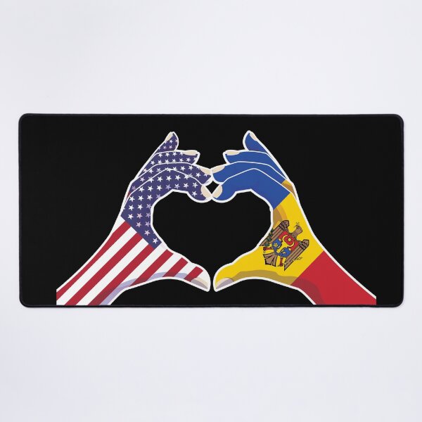 Item preview, Moldova Moldovan USA United States American America Love Heart Peace designed and sold by FlagX.