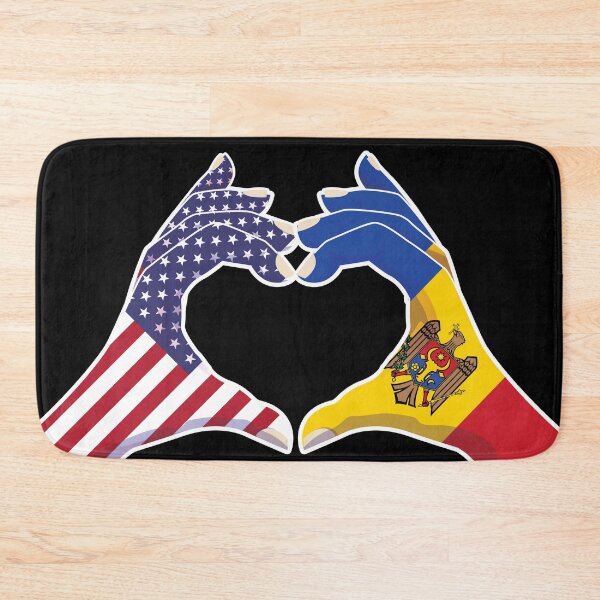 Item preview, Moldova Moldovan USA United States American America Love Heart Peace designed and sold by FlagX.