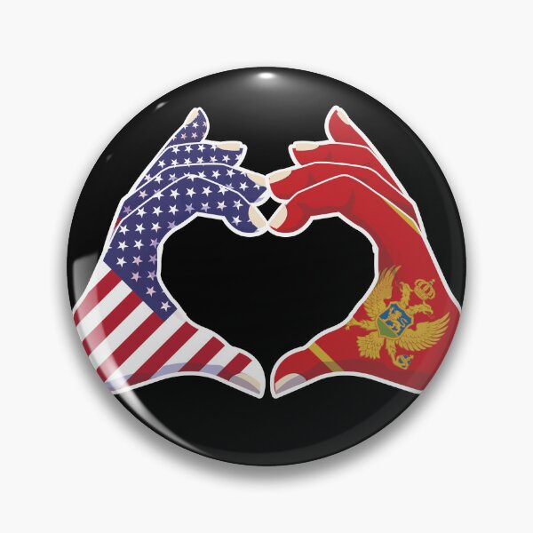 Item preview, Montenegro Montenegrin USA United States American America Love Heart Peace designed and sold by FlagX.