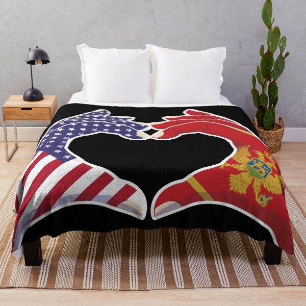 Item preview, Montenegro Montenegrin USA United States American America Love Heart Peace designed and sold by FlagX.