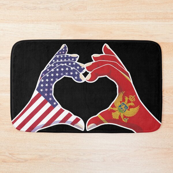 Item preview, Montenegro Montenegrin USA United States American America Love Heart Peace designed and sold by FlagX.