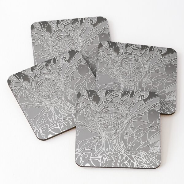 Item preview, LINE pattern theme "Dark Art Sister" silver effect - relief designed and sold by pompelmouss.