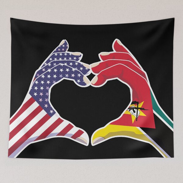 Item preview, Mozambique Mozambican USA United States American America Love Heart Peace designed and sold by FlagX.