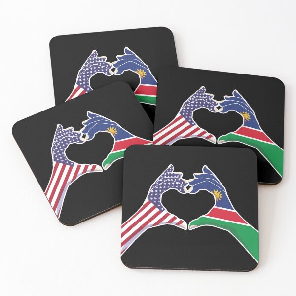 Item preview, Namibia Namibian USA United States American America Love Heart Peace designed and sold by FlagX.