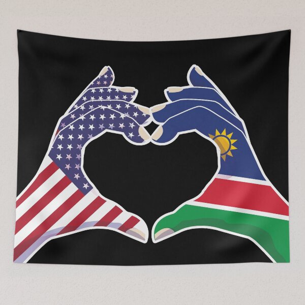 Item preview, Namibia Namibian USA United States American America Love Heart Peace designed and sold by FlagX.