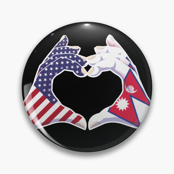 Item preview, Nepalese Nepal USA United States American America Love Heart Peace designed and sold by FlagX.