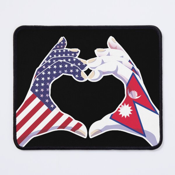 Item preview, Nepalese Nepal USA United States American America Love Heart Peace designed and sold by FlagX.