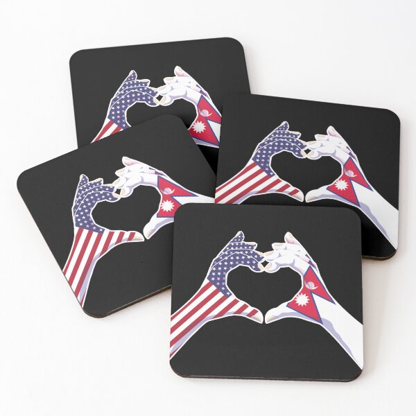 Item preview, Nepalese Nepal USA United States American America Love Heart Peace designed and sold by FlagX.