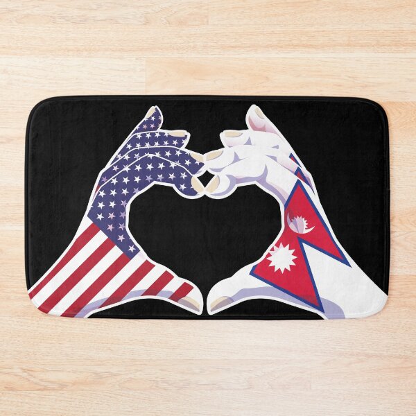 Item preview, Nepalese Nepal USA United States American America Love Heart Peace designed and sold by FlagX.