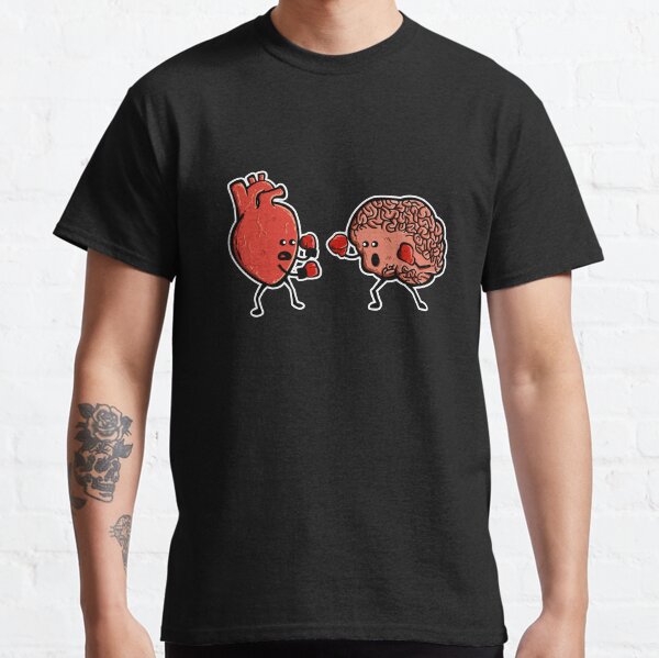 Heart and Brain Boxing Mind Funny Anatomy RN Doctor Nurse Classic T-Shirt