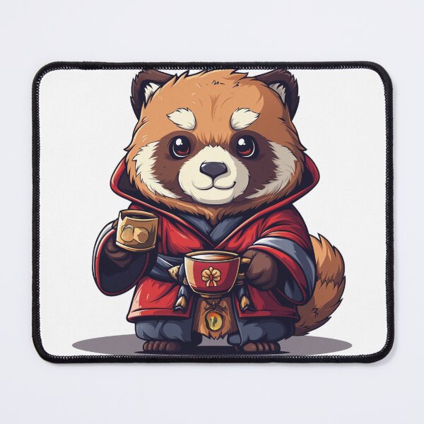 Item preview, Red Panda Sage with Twin Cups of Harmony designed and sold by dungeonwarriors.