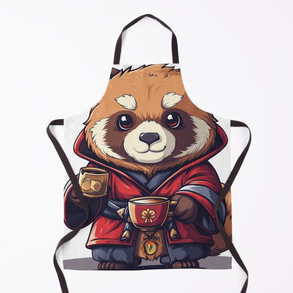 Item preview, Red Panda Sage with Twin Cups of Harmony designed and sold by dungeonwarriors.