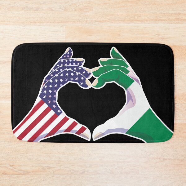 Item preview, Nigeria Nigerian USA United States American America Love Heart Peace designed and sold by FlagX.