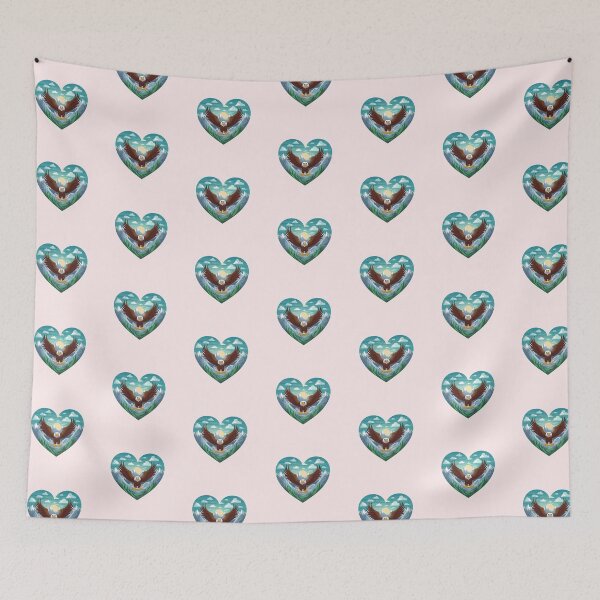 Item preview, Eagle In Heart With Mountains designed and sold by Itsheartshop.