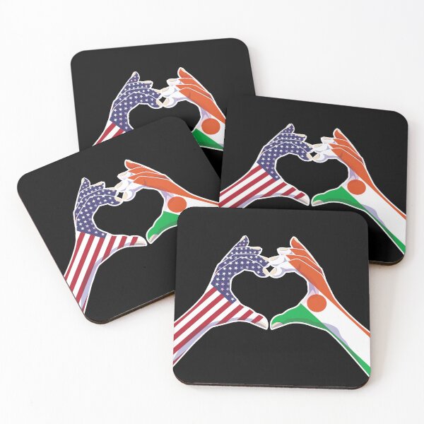 Item preview, Niger Nigerien USA United States American America Love Heart Peace designed and sold by FlagX.