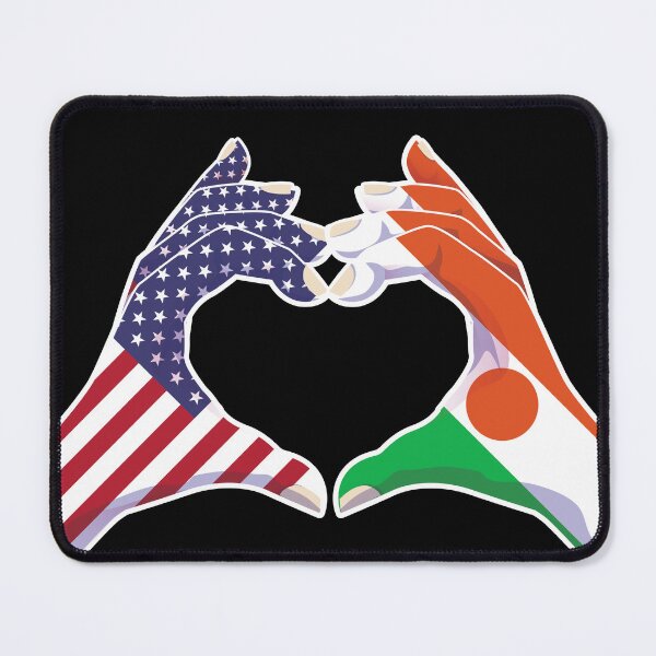 Item preview, Niger Nigerien USA United States American America Love Heart Peace designed and sold by FlagX.