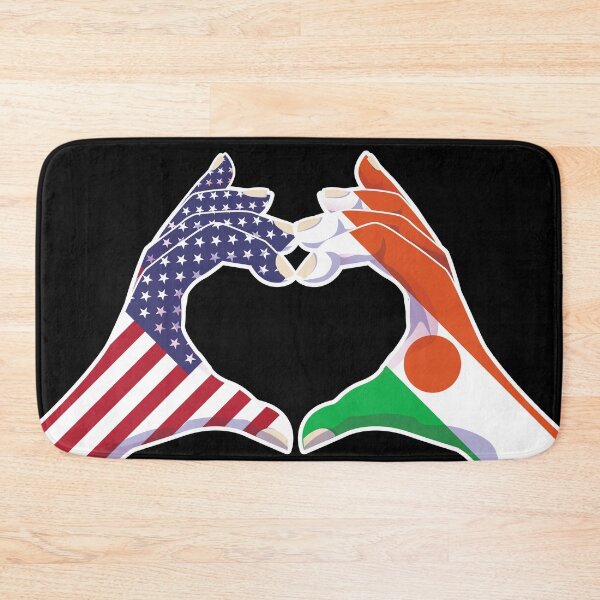 Item preview, Niger Nigerien USA United States American America Love Heart Peace designed and sold by FlagX.