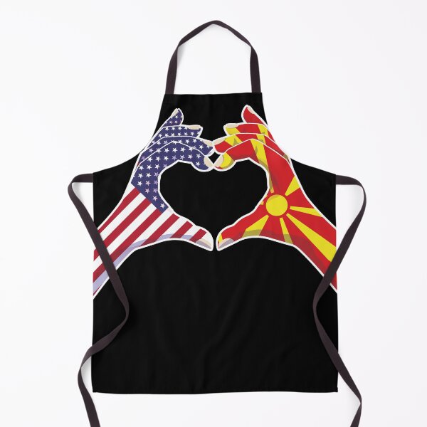 Item preview, North Macedonia Macedonian USA United States American America Love Heart Peace designed and sold by FlagX.