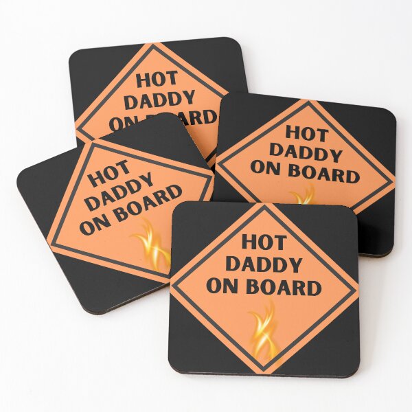Item preview, Hot daddy on board for dads designed and sold by Inspyralia.