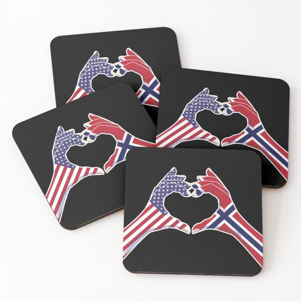Item preview, Norway Norwegian USA United States American America Love Heart Peace designed and sold by FlagX.