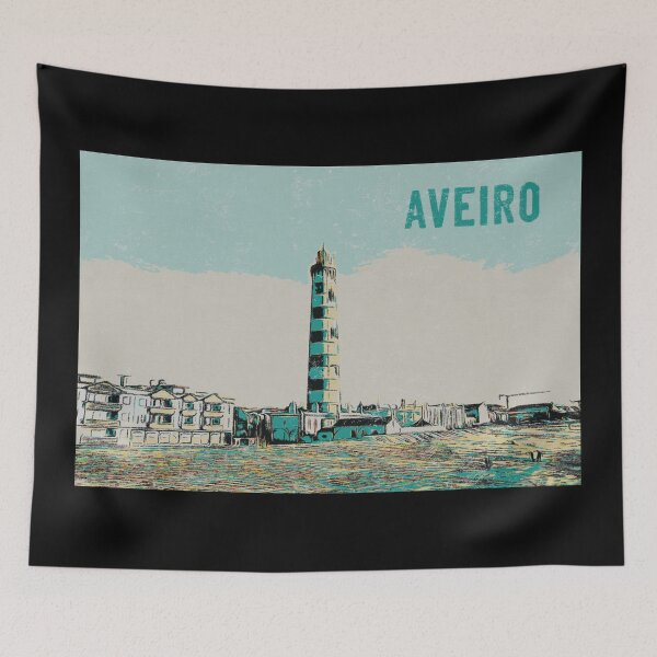 Item preview, Aveiro Lighthouse Vista: Laguna Illustration designed and sold by Lemomo-artworks.