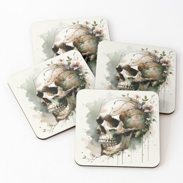 Item preview, Life After Silence Floral Skull designed and sold by LuminShadowArt.