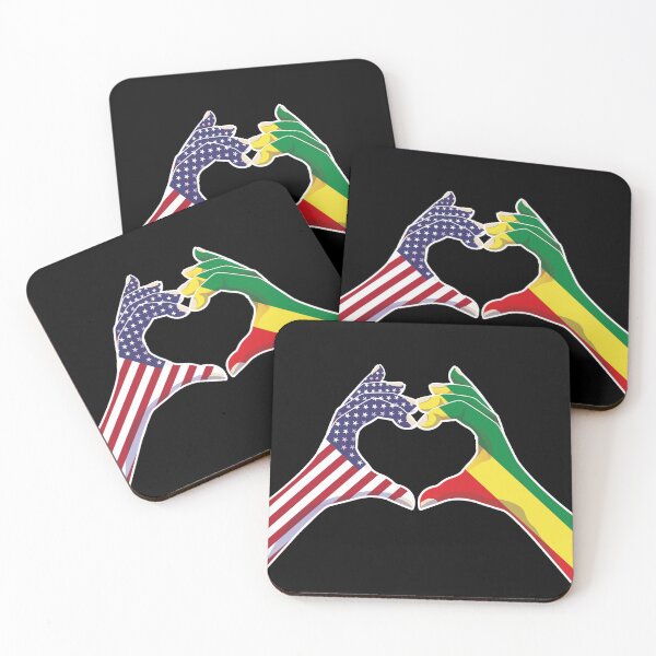 Item preview, Africa Pan-African USA United States American America Love Heart Peace designed and sold by FlagX.