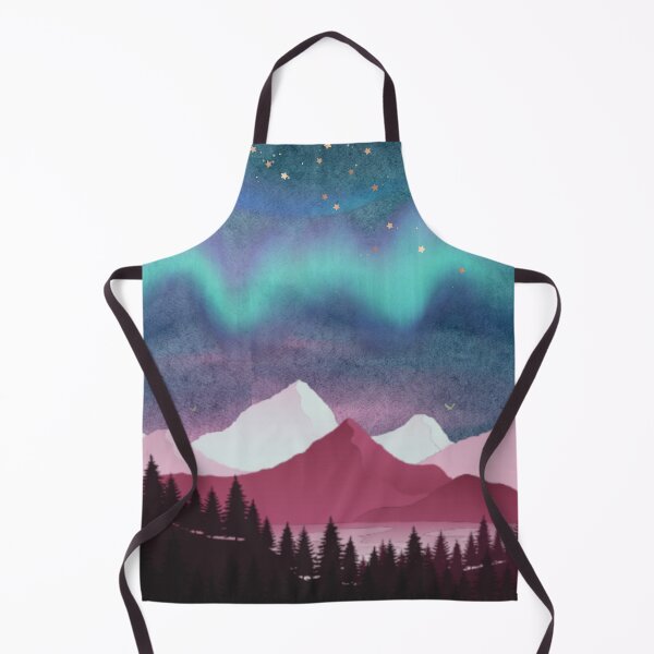 Item preview, Trees silleoutte against a pink Spring Night Sky landscape with radiant   moon in night Landscape with Constellations and Aroras v.12--camping theme designed and sold by CosmicNook1.