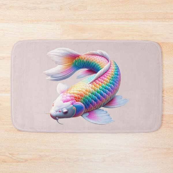 Item preview, Rainbow Koi Carp Fish in Pastel Color designed and sold by CritterManiaUK.