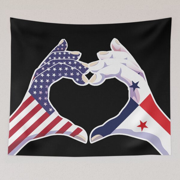 Item preview, Panamanian Panama USA United States American America Love Heart Peace designed and sold by FlagX.