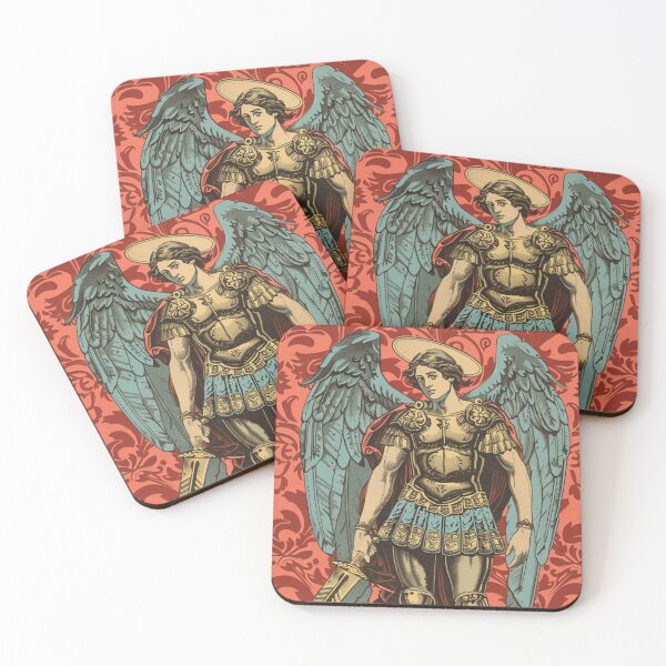 Item preview, Saint Michael the Archangel - Vintage-Style Religious Art Print designed and sold by Nicholas Panek.