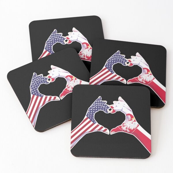 Item preview, Poland Polish USA United States American America Love Heart Peace designed and sold by FlagX.
