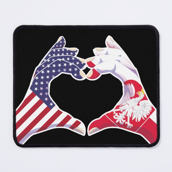 Item preview, Poland Polish USA United States American America Love Heart Peace designed and sold by FlagX.