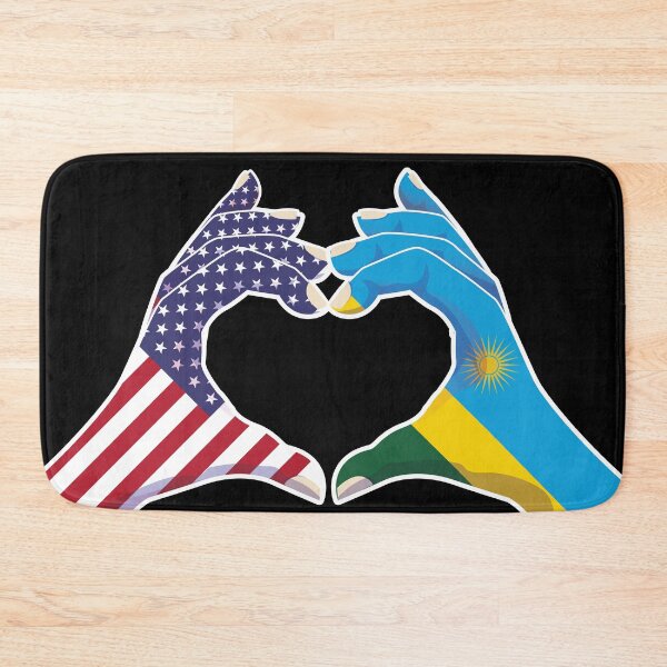Item preview, Rwanda Rwandan Rwandese USA United States American America Love Heart Peace designed and sold by FlagX.