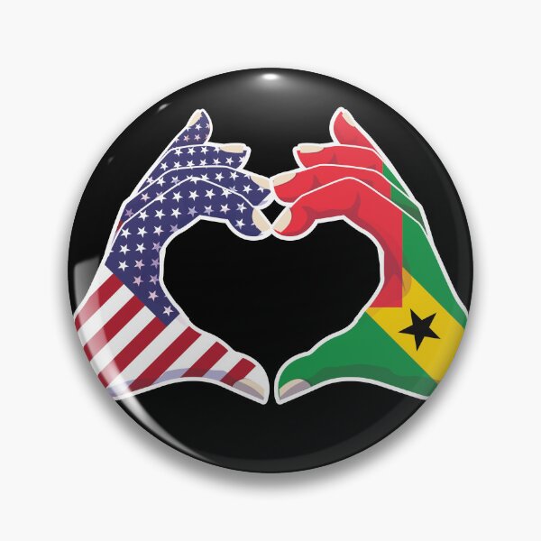 Item preview, Sao Tome and Principe Sao Tomean USA United States American America Love Heart Peace designed and sold by FlagX.