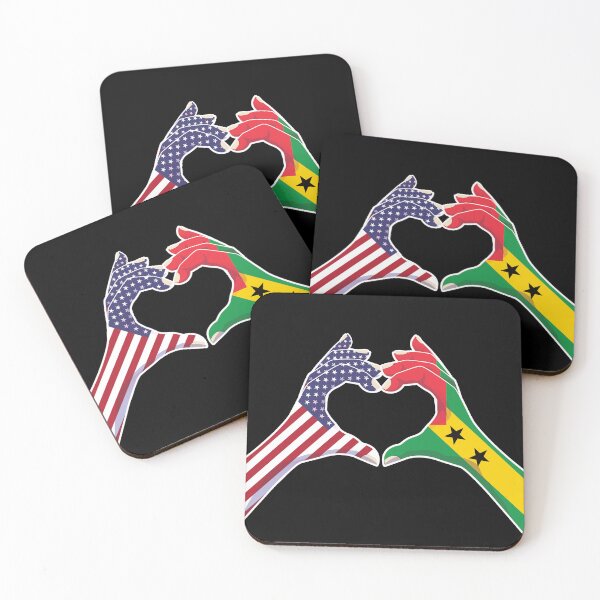Item preview, Sao Tome and Principe Sao Tomean USA United States American America Love Heart Peace designed and sold by FlagX.