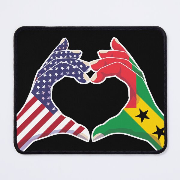 Item preview, Sao Tome and Principe Sao Tomean USA United States American America Love Heart Peace designed and sold by FlagX.