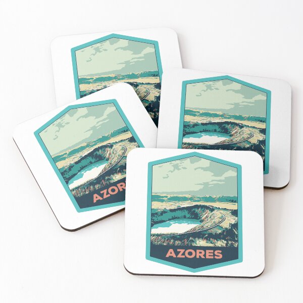 Item preview, Azores Volcanic Landscape Illustration designed and sold by Lemomo-artworks.