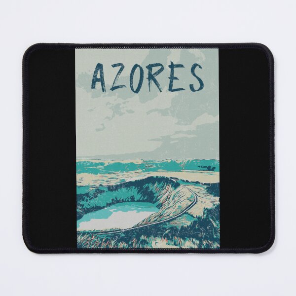 Item preview, Azores Volcanic Landscape Illustration designed and sold by Lemomo-artworks.